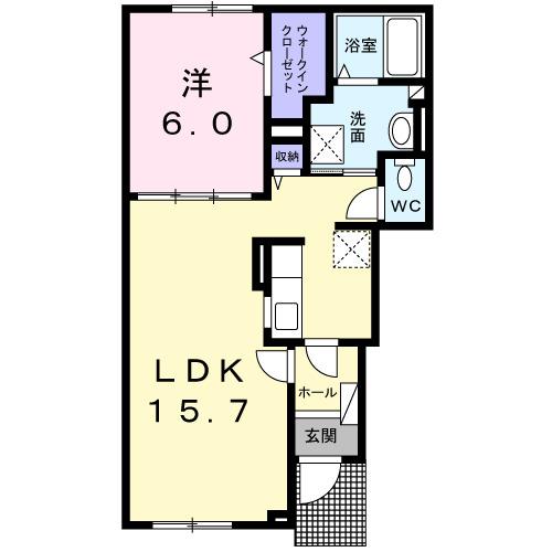 エコビレッジ　イースト（102） 間取り図画像