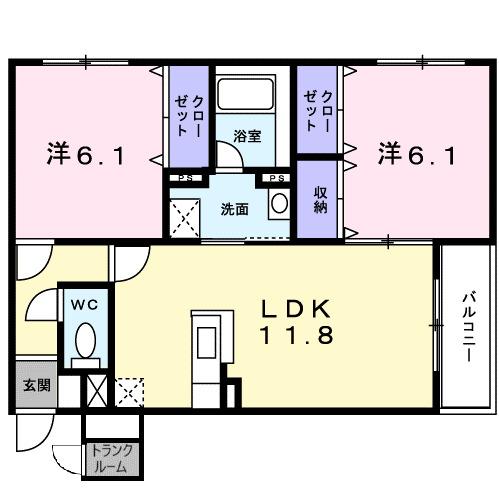 ジュネス松陰（101） 間取り図画像