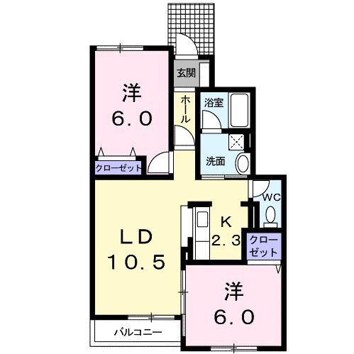 エルム　プラシードＡ−７号館（102） 間取り図画像