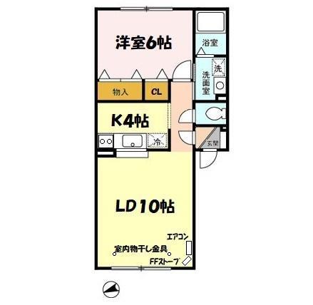グレイス美原（203） 間取り図画像