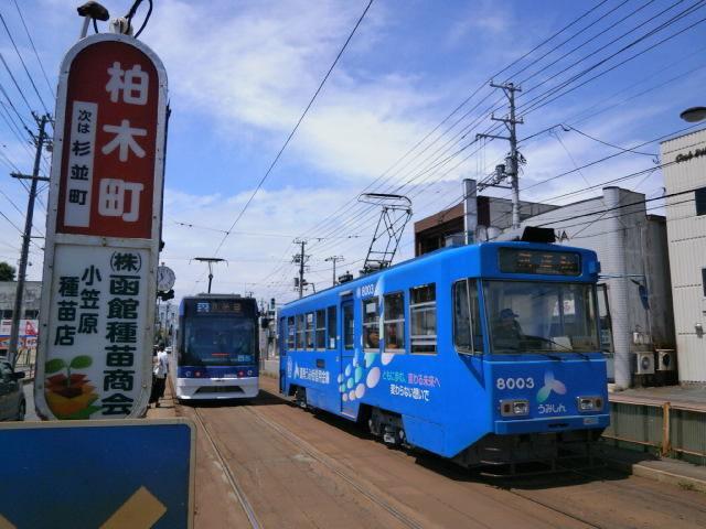 市電柏木電停：150m