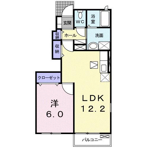イリーデ・ソレイユＡ（101） 間取り図画像