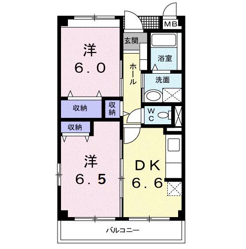クリスタルＫＵＭＡＧＡＹＡ−Ａ（303） 間取り図画像