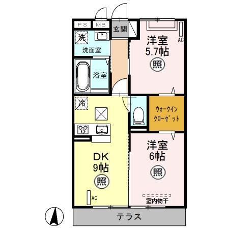 アネックス曙町（102） 間取り図画像