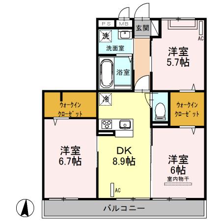 アネックス曙町（302） 間取り図画像