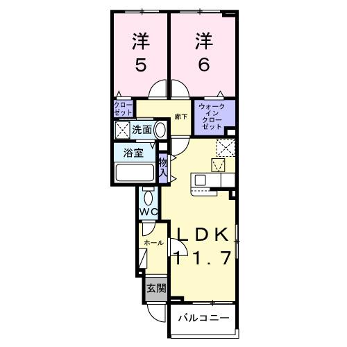 プラシードⅡ（106） 間取り図画像