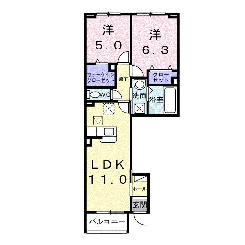 プラシードⅡ（102） 間取り図画像