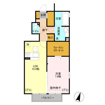 カーサ石原　Ａ（101） 間取り図画像