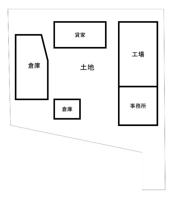 谷郷貸事務所（工場・倉庫・居宅付） 間取り図画像