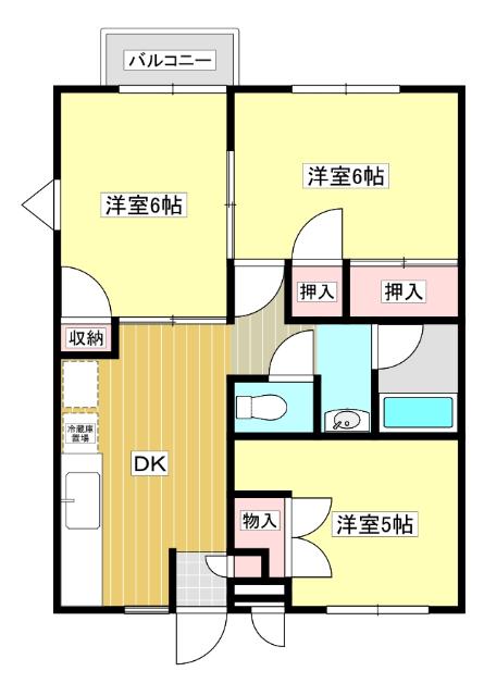 フジハイツ　A棟（201） 間取り図画像