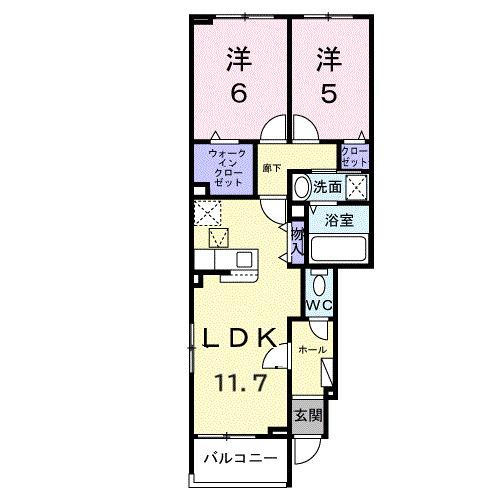プラシードⅡ（101） 間取り図画像