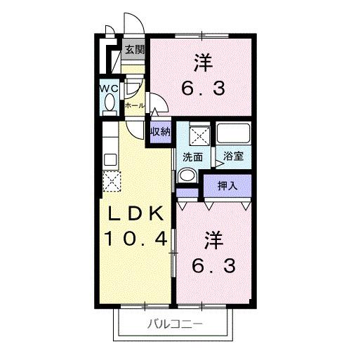 コンフォート熊谷（201） 間取り図画像