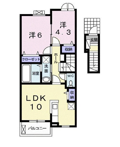シャルム・ローゼ（202） 間取り図画像