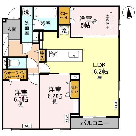 ココルトリシア（302） 間取り図画像
