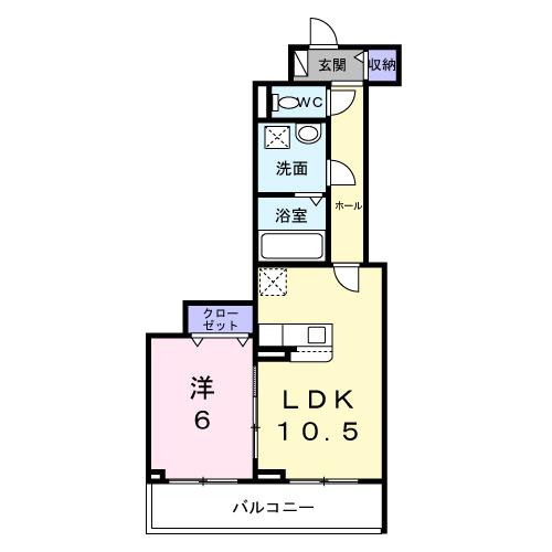 ユニゾン安満　Ａ棟（302） 間取り図画像