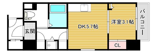 大阪市西区南堀江マンション 間取り図画像