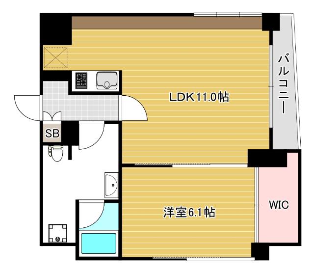 南堀江アパートメントリオ（301） 間取り図画像