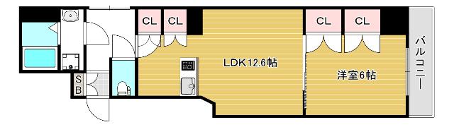 大阪市西区南堀江マンション 間取り図画像