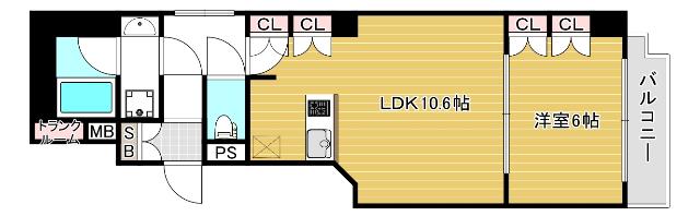 大阪市西区南堀江マンション 間取り図画像