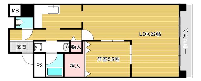 大阪市西区南堀江マンション 間取り図画像