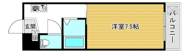 大阪市中央区博労町マンション 間取り図画像