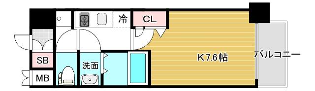 大阪市中央区材木町マンション 間取り図画像
