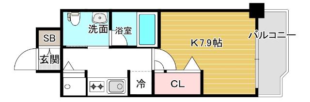 大阪市中央区材木町マンション 間取り図画像