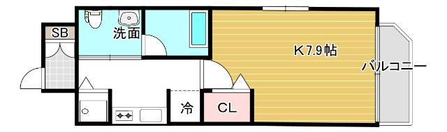 大阪市中央区材木町マンション 間取り図画像