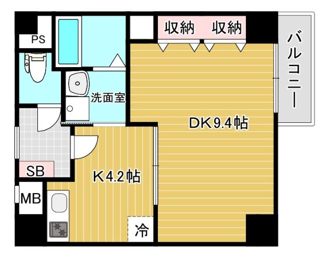 大阪市中央区材木町マンション 間取り図画像