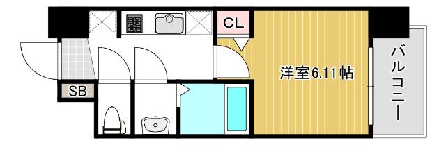 大阪市西区南堀江マンション 間取り図画像