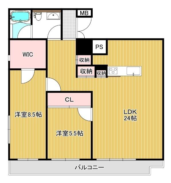大阪市浪速区幸町マンション 間取り図画像