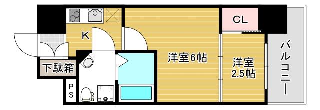 大阪市福島区吉野マンション 間取り図画像