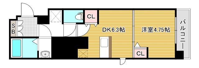 大阪市浪速区敷津西マンション 間取り図画像