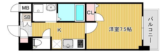 大阪市北区西天満マンション 間取り図画像