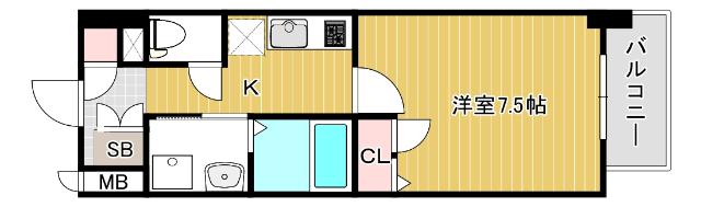 大阪市北区西天満マンション 間取り図画像