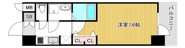 大阪市北区西天満マンション 間取り図画像