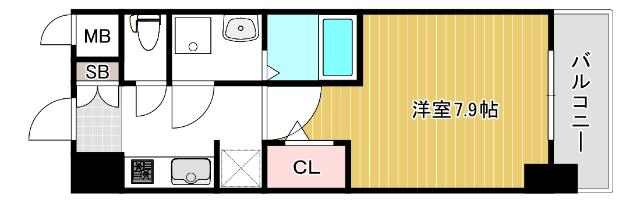 大阪市北区西天満マンション 間取り図画像