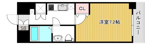 大阪市北区西天満マンション 間取り図画像