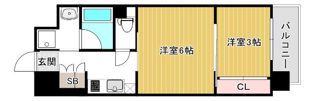 大阪市北区西天満マンション 間取り図画像