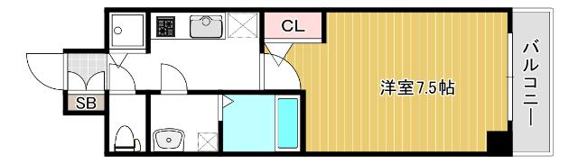 大阪市北区西天満マンション 間取り図画像