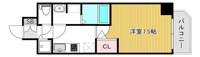 大阪市北区西天満マンション 間取り図画像