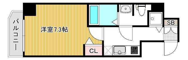 大阪市北区西天満マンション 間取り図画像