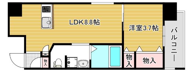アバンティ南堀江ウエスト（702） 間取り図画像