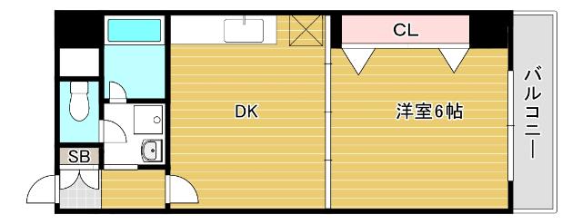 大阪市浪速区恵美須西マンション 間取り図画像