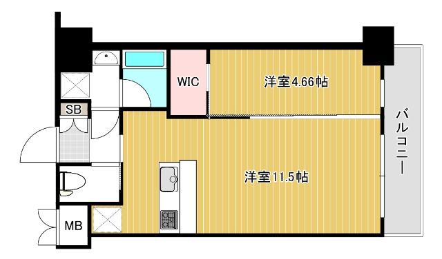 大阪市浪速区恵美須西マンション 間取り図画像