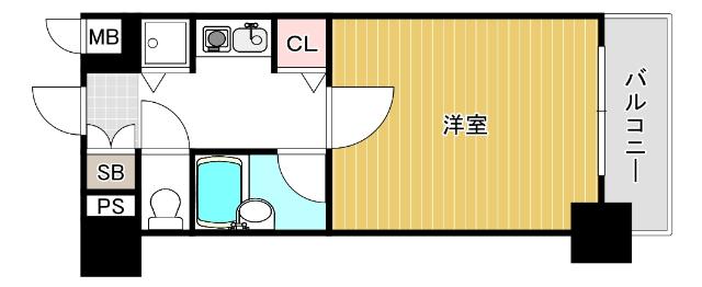 シティライフクラウンハイム長堀通（503） 間取り図画像