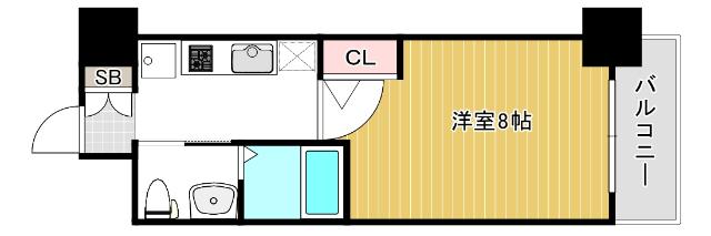 大阪市西区立売堀マンション 間取り図画像