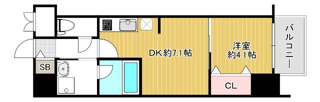 大阪市西区立売堀マンション 間取り図画像
