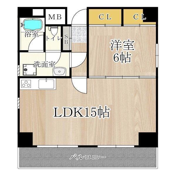 大阪市中央区内本町マンション 間取り図画像