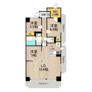 大阪市中央区大手通マンション 間取り図画像